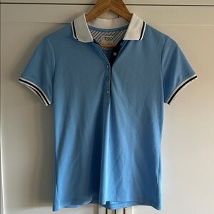 Izod Golf Blue Polo with White and Navy Accents SZ S/M